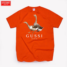 Load image into Gallery viewer, Men Two Goose Ga Ga Ga Cotton Cartoon Print T-shirts Unisex Anime Funny Design Brand Tshirt Harajuku Streetwear