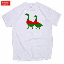 Load image into Gallery viewer, Men Two Goose Ga Ga Ga Cotton Cartoon Print T-shirts Unisex Anime Funny Design Brand Tshirt Harajuku Streetwear