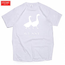Load image into Gallery viewer, Men Two Goose Ga Ga Ga Cotton Cartoon Print T-shirts Unisex Anime Funny Design Brand Tshirt Harajuku Streetwear