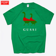 Load image into Gallery viewer, Men Two Goose Ga Ga Ga Cotton Cartoon Print T-shirts Unisex Anime Funny Design Brand Tshirt Harajuku Streetwear