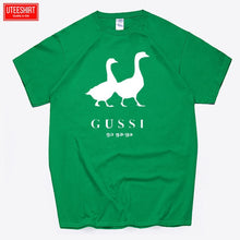 Load image into Gallery viewer, Men Two Goose Ga Ga Ga Cotton Cartoon Print T-shirts Unisex Anime Funny Design Brand Tshirt Harajuku Streetwear
