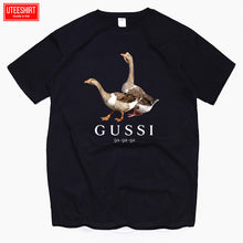 Load image into Gallery viewer, Men Two Goose Ga Ga Ga Cotton Cartoon Print T-shirts Unisex Anime Funny Design Brand Tshirt Harajuku Streetwear