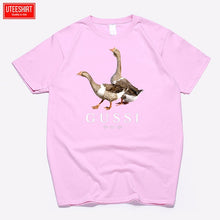 Load image into Gallery viewer, Men Two Goose Ga Ga Ga Cotton Cartoon Print T-shirts Unisex Anime Funny Design Brand Tshirt Harajuku Streetwear