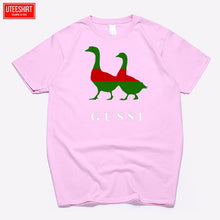 Load image into Gallery viewer, Men Two Goose Ga Ga Ga Cotton Cartoon Print T-shirts Unisex Anime Funny Design Brand Tshirt Harajuku Streetwear