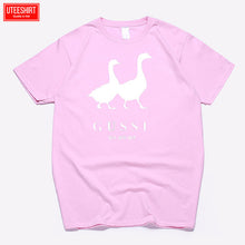 Load image into Gallery viewer, Men Two Goose Ga Ga Ga Cotton Cartoon Print T-shirts Unisex Anime Funny Design Brand Tshirt Harajuku Streetwear