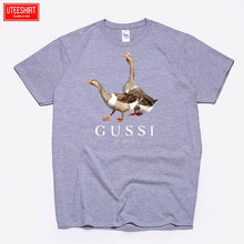 Load image into Gallery viewer, Men Two Goose Ga Ga Ga Cotton Cartoon Print T-shirts Unisex Anime Funny Design Brand Tshirt Harajuku Streetwear
