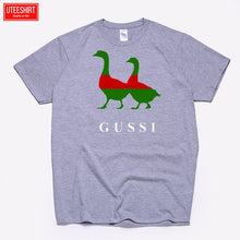 Load image into Gallery viewer, Men Two Goose Ga Ga Ga Cotton Cartoon Print T-shirts Unisex Anime Funny Design Brand Tshirt Harajuku Streetwear