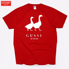 Load image into Gallery viewer, Men Two Goose Ga Ga Ga Cotton Cartoon Print T-shirts Unisex Anime Funny Design Brand Tshirt Harajuku Streetwear