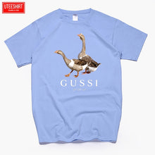 Load image into Gallery viewer, Men Two Goose Ga Ga Ga Cotton Cartoon Print T-shirts Unisex Anime Funny Design Brand Tshirt Harajuku Streetwear