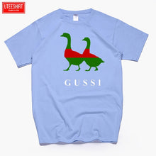 Load image into Gallery viewer, Men Two Goose Ga Ga Ga Cotton Cartoon Print T-shirts Unisex Anime Funny Design Brand Tshirt Harajuku Streetwear